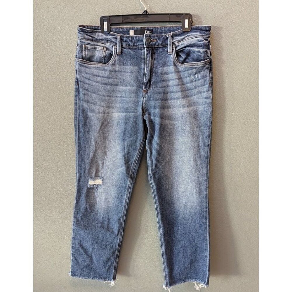 Kut From the Kloth Women's Jeans 10 Rachel Mom Cropped Raw Hem